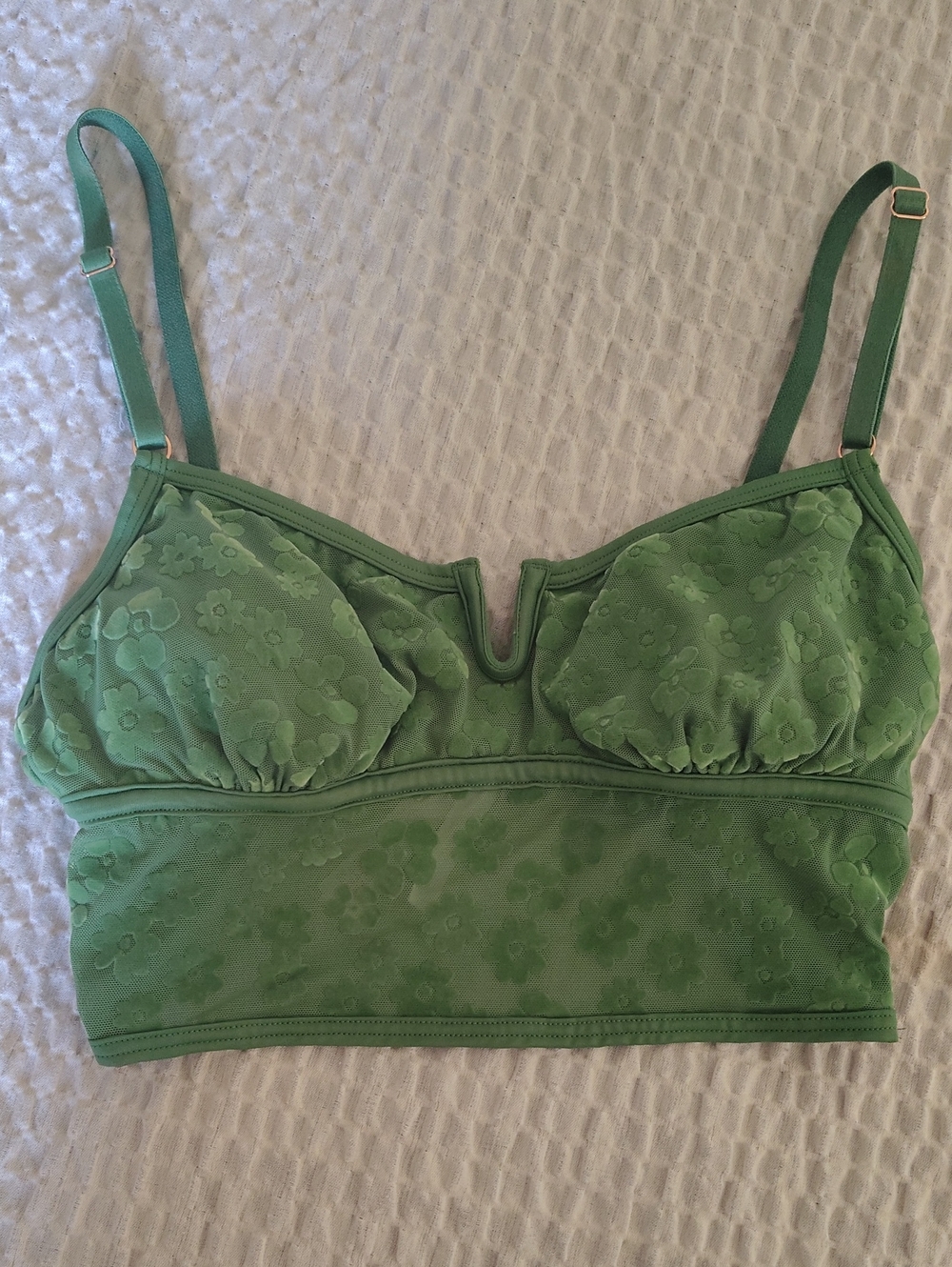 Victoria's Secret PINK Green Bralette Size Small NWOT